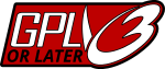 Logotipo de la licencia GNU GPLv3 o posterior
